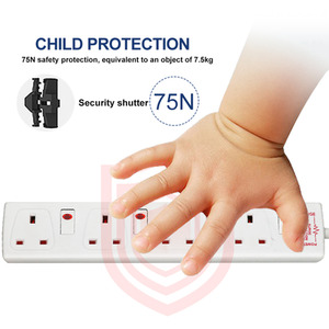 4 Gang Individually Switched Surge-Protected Extension Lead - White / 2m by ExtraStar