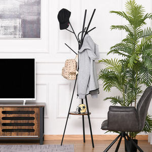 HOMCOM 180cm Free Standing Coat Rack - Brown by HOMCOM