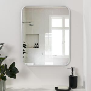 Metal Bathroom Wall Mirror - White by OHS