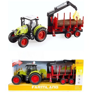 2Pcs Farm Tractor Toy Truck Set - Multicolour / Tractor and Lumbar Transport by Big Daddy