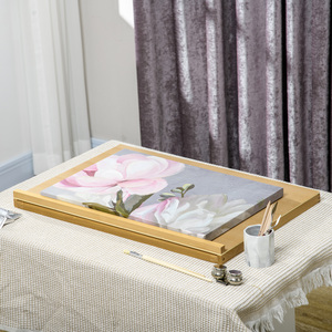 Vinsetto Desktop Table Easel Craft Workstation Portable Folding Drawing Board - Natural by Vinsetto