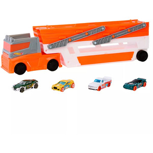 Hot Wheels Mega Hauler Truck with 4 Cars and Toy Storage - multi by Hot Wheels
