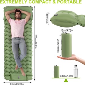 Inflatable Ultralight Camping Mat with Pillow