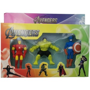 Fancy Avengers Shaped Eraser Pack of 3 by LOS Select