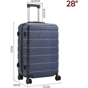 Hardshell Wheeled Luggage Trolley Suitcase by Livingandhome