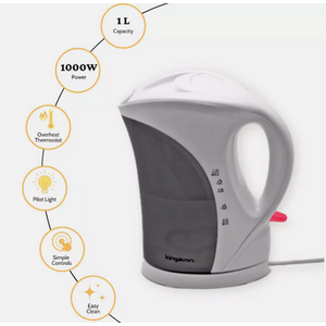 Cordless Electric Kettle - White,Grey by Garden Mile
