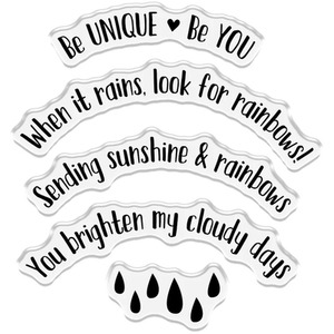 Be Unique Be You Stamp and Die - Clear by Crafters Companion