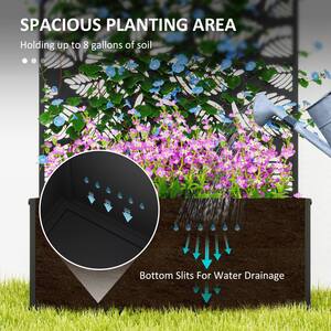 Outsunny Garden Bed with Privacy Screen by Outsunny