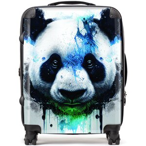 Panda Face Splashart Light Background Suitcase - Blue / 95l by Warren Reed - Designer