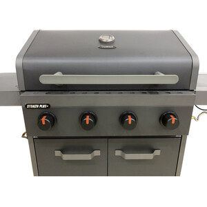 Arizona 4 Burner Gas BBQ with Side Burner - Black