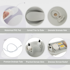 4 in 1 Baby Changing Table - Grey by Costway