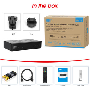 Freeview Set-Top Box and Recorder, HD Freeview Receiver- August DVB415 - Black by August