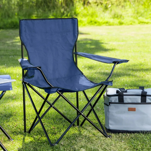 Portable Folding Camping Chair - Black / 1 by Garden Mile