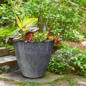 Set of 2 Glazed Effect Savannah Planters - Windswept Grey Fusion