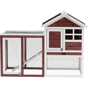 PawHut 122cm Wooden Pet Hutch Small Animal Cage by PawHut