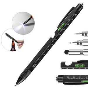 8 in 1 Multitool Pen - Black / No Battery