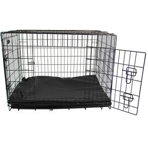 Waterproof Dog Cage Bed in Black - Black / L by Actiaspet