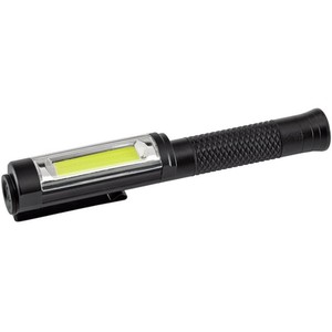 Draper 5W COB LED Rechargeable Aluminium Penlight - Black by Draper