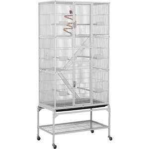 Extra Large Bird Cage with Detachable Stand - White by Yaheetech