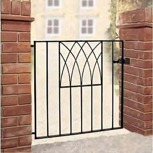 Abbey Low Flat Top Metal Garden Gate by Burbage Iron Craft
