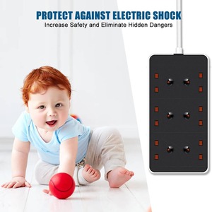 6 Way 5 Meter Extension Lead - Black by BriStar