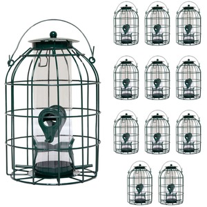 Wild Bird Seed Feeder with Squirrel Guard - Green / 12 by Samuel Alexander