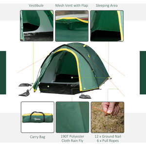 Outsunny Weatherproof 2 Room Tent by Outsunny