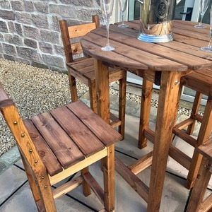 Deluxe Alfresco Bar Set Four Seater - Redwood by Charles Taylor