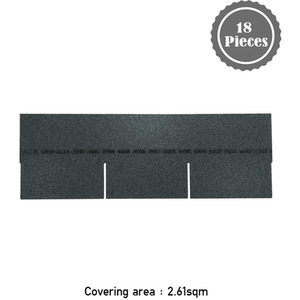 Set of 18 Asphalt Roofing Shingles - Black by lifeideas