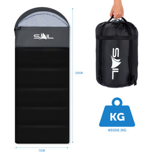 One' 400gsm Sleeping Bag - Black by SAIL