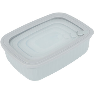 Set of 4 Rectangle Food Storage Containers - Grey