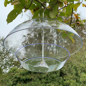 Hanging Bird Feeder with Integral Squirrel Baffle - Clear by Selections