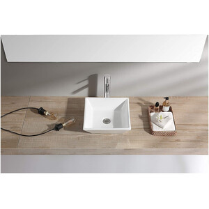 BELOFAY Ceramic Cloakroom Basin Hand Washing Sink Modern Design Countertop Basin - White / 11.5cm / 36cm by BELOFAY