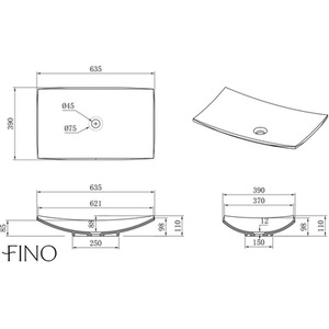Frias Countertop Matt Stone Basin - White by Fino Stone