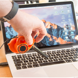 World's Smallest Blower For Your Office Desk and PC - Orange & Black