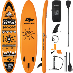 Costway Inflatable Stand Up Paddle Board-Orange - Orange by Costway