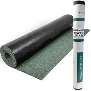 Standard Grade Shed Roofing Felt (5m x 1m) - Green by NOVECRAFTO