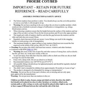 Phoebe Mini Cot Bed White - White by Viculii