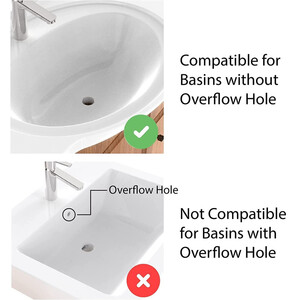 BELOFAY Pop Up Basin Waste Bathroom Sink Plug Sink Waste Kit with Overflows by BELOFAY