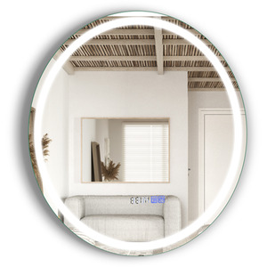 Bathroom LED Round Mirror - Silver by Costway