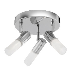 3 Light Bathroom Spotlight Bar - Silver / 3