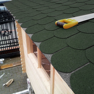 18Pcs Hexagonal Asphalt Roofing Shingles - Green by Livingandhome