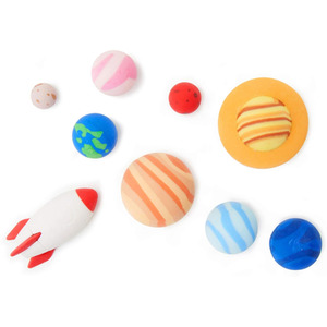 Set of 9 Solar System Erasers - Mixed by Legami