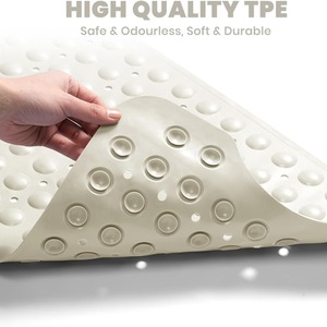 Bath Mat With Suction Cup Drainage Holes