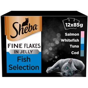 Pack of Sheba Fine Flakes Selection Pouches - 12 by Sheba