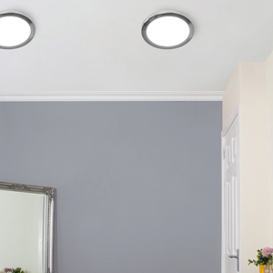 Darly LED 18 Watt Flush Ceiling or Wall Light - Chrome by Litecraft