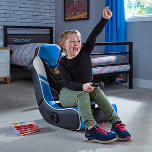 X Rocker Shadow 2.0 Gaming Chair - Blue/Grey by X Rocker