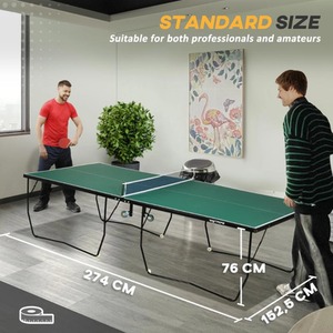 9FT Folding Table Tennis Table - Green by Chilli Seating