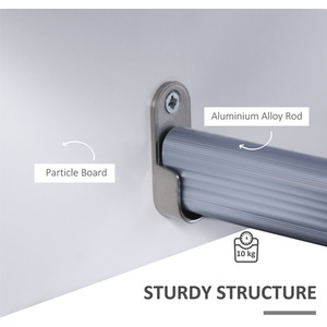 HOMCOM Wall Mounted Coat Hanger - White by HOMCOM