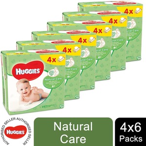 Natural Care Baby Wipes with Skin Loving Natural Fibres and Aloe Vera - 24 Pack / 24 by Huggies